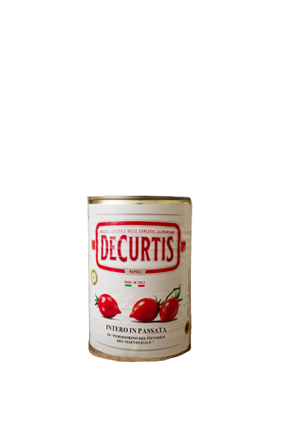 Intero in passata di "Pomodorino del Piennolo del Vesuvio D.O.P." 420gr.